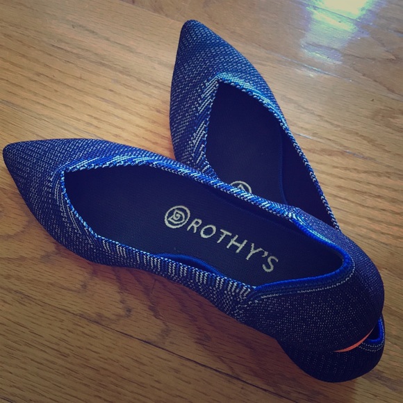 rothys blue flats
